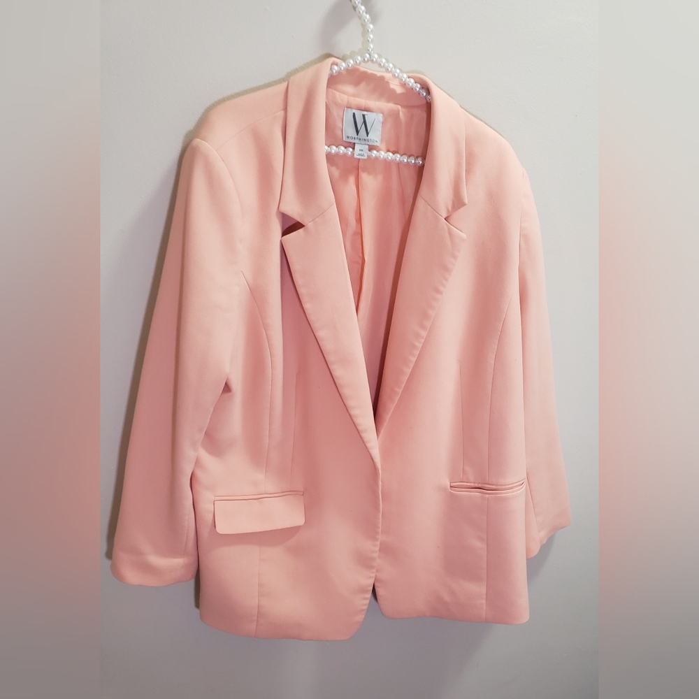WORTHINGTON Pink/Peach Oversized Blazer – Size 0X